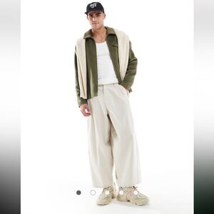 ASOS DESIGN Oversized Baggy Chinos Stone Men’s Size 28